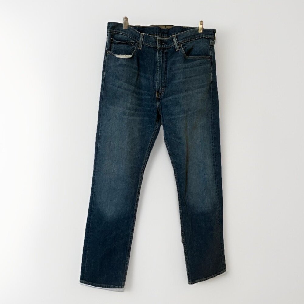 Levi's 505 Jeans Mens 38x34‎ Dark Wash Regular Fit Straight Leg